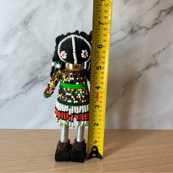 African Ndebele Tribal Beaded Doll Ceremonial Folk Art Handmade - Picture 7 of 7